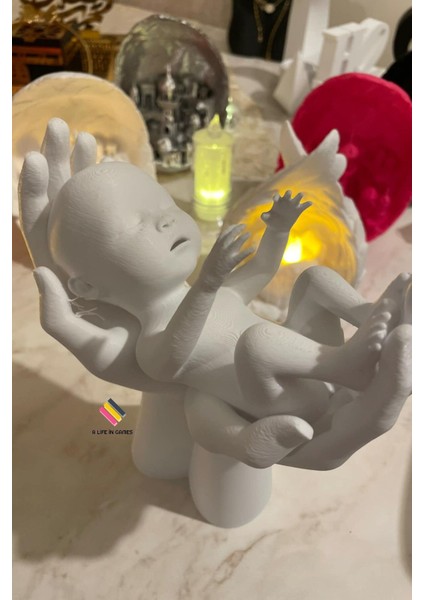 Bebek Elde Dekor Biblo - Sert Plastik- Özel Anlamlı Ev Ofis Doğum Hediyesi