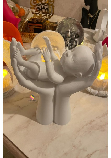 Bebek Elde Dekor Biblo - Sert Plastik- Özel Anlamlı Ev Ofis Doğum Hediyesi fiyatları