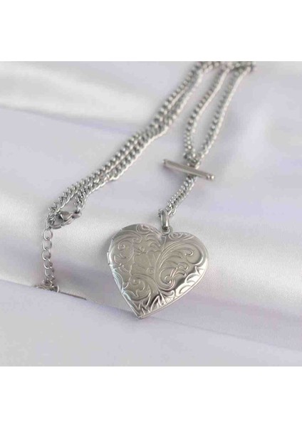 Resim Konulabilen Çelik Kolye