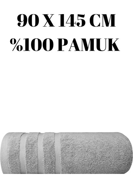 Bir Adet Banyo Duş Havlu Seti %100 Pamuk Çizgi Desenli 90 x 145 cm