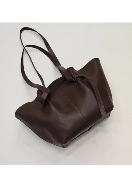 Prestige Acı Kahve Cilt Shopper Kadın Omuz Çantası