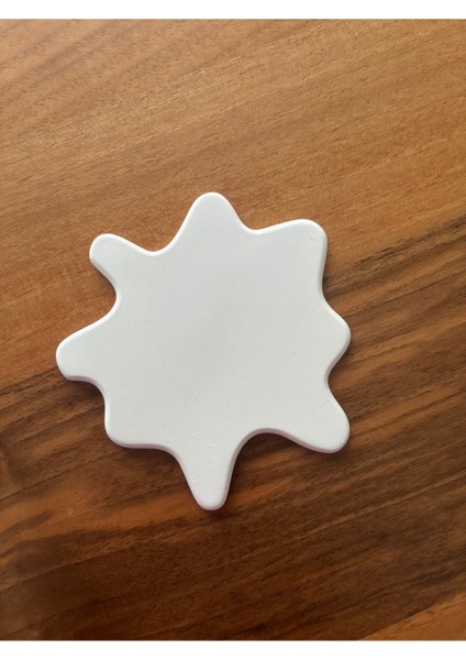 Dekoratif Beton Modern Tasarım Saksı ve Bardak Altlığı 4'lü Avantaj Paket
