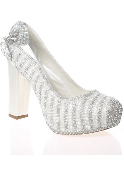 Kadın Moda Beyaz Sedef Inci Taş Işlemeli Gelin Ayakkabı Topuklu Düğün Nişan Gece Abiye Ayakkabısı fiyatları
