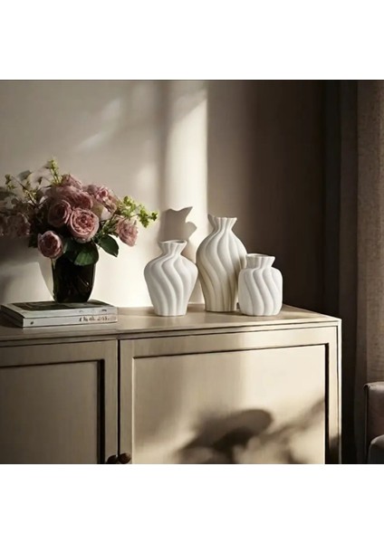 Su Dalgası Modeli Bohem Vazo Set/ Dekoratif Vazo Set modelleri