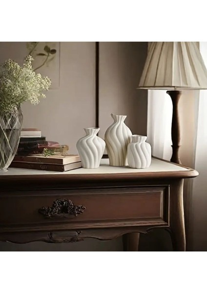 Su Dalgası Modeli Bohem Vazo Set/ Dekoratif Vazo Set indirimleri