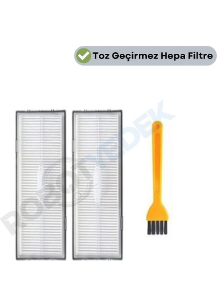 Roborock S7 Uyumlu 2 Adet Hepa Filtre+Temizleme Fırçası