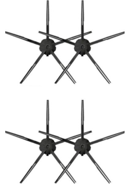 Roborock S7 Siyah Uyumlu Yedek Yan Fırça-4 Adet