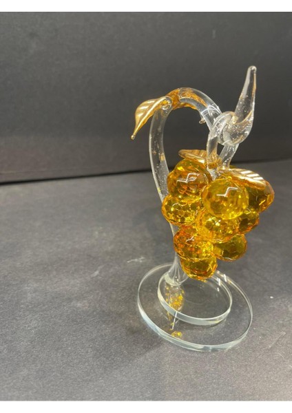 Dekoratif Kristal Cam Tekli Salkım Üzüm Sarı-Gold fiyatları