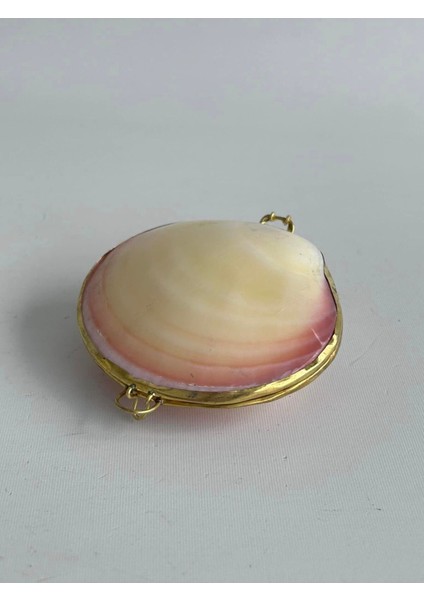 Deniz Kabuğu Cüzdan 6,5 x 3 cm - Clam Kabuk Cüzdan
