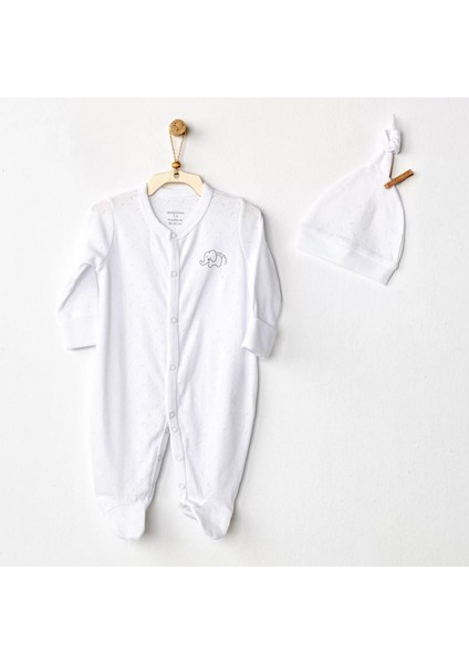 Jacquard Bebek Tulum Takım White
