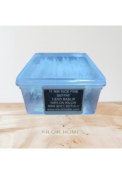 11 mm Fine Ince Şeffaf T-End Naylon Kılçık 5000 Adet
