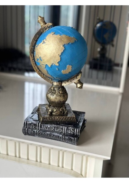 Ayyıldızlı Kitaplı Dünya Küre Biblo Masa Üstü Hediyelik Kırtasiye Öğrencilere Özel indirimleri