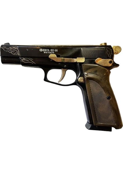 Es 66 Parlak Siyah Altın Işlemeli Havalı Airsoft