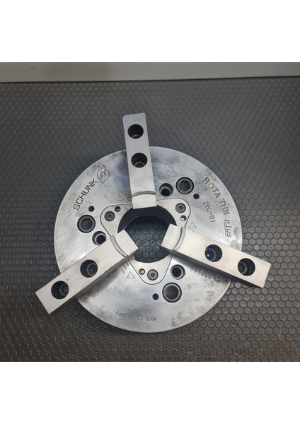 10 Inç Cnc Torna Aynası, 3 Ayaklı, Schunk Marka