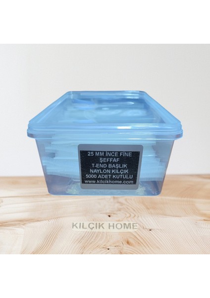 25 mm Fine Ince Şeffaf T-End Naylon Kılçık 5000 Adet