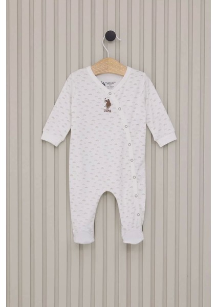 Erkek Bebek Patikli Tulum Krem