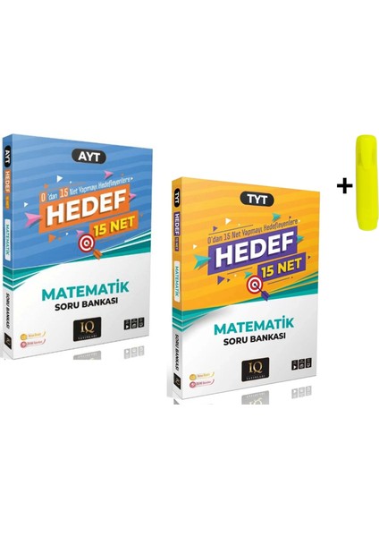 Iq Yayınları Tyt Ayt Matematik Hedef 15 Hedef Soru Bankası Seti
