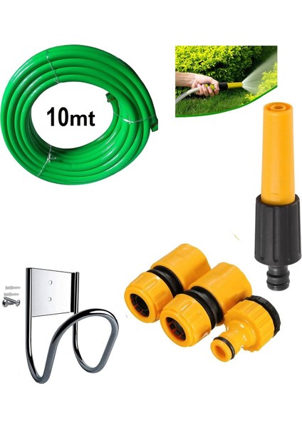 Bahçe Sulama Hortum Seti Sarma Aparatı Tabanca Fıskiye Yağmurlama Başlık Bağlatı Kaplin Seti modelleri