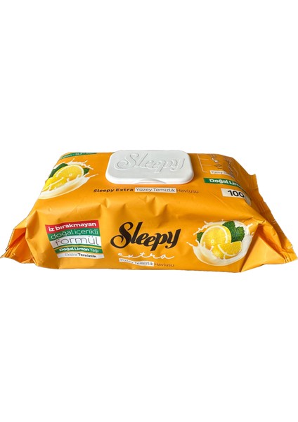 Extra Doğal Limon Yağı Özlü Islak Yüzey Temizlik Havlusu - 100'LÜ 3 Paket