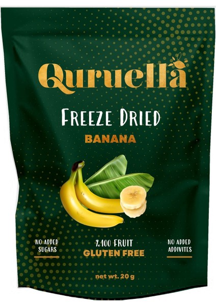 Muz Kuru Meyve Cipsi - Dondurularak Kurutulmuş Freeze Dried Çıtır Muz 20GR.