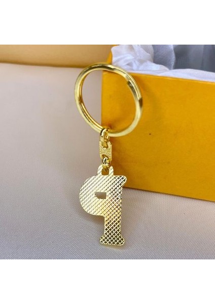 Kişiye Özel Taşlı A Harfli Anahtarlık Gold Renk fiyatları