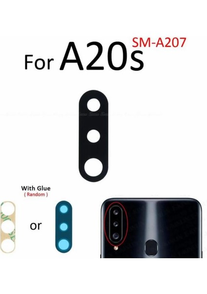 Samsung A20S (SM-A207) Uyumlu Kamera Camı Kamera Lensi