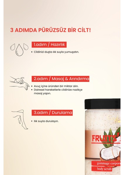Fruits' Dream Vücut Peelingi – Hindistan Cevizi Ekstraktlı | 280 ml modelleri