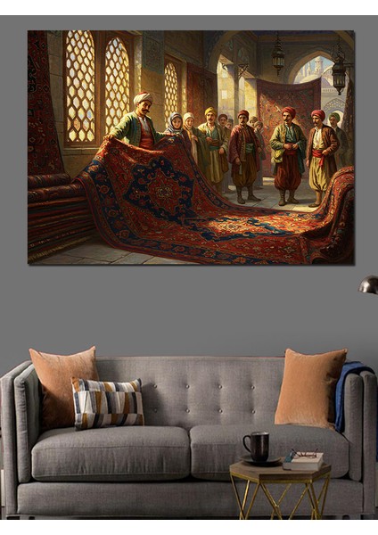 Osmanlıda Halıcı Dekoratif Kanvas - Mdf Ahşap Tablo