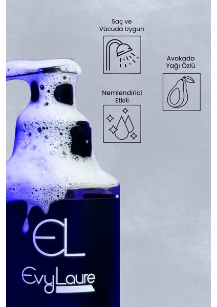 Blck. Erkek Saç & Vücut Şampuanı Avokado Yağlı 200 ml Evylaure