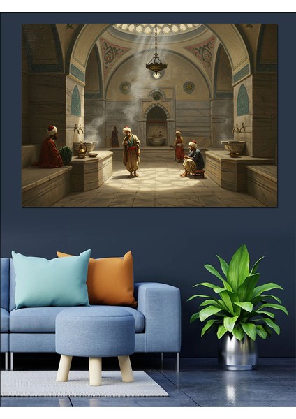 Osmanlıda Hamam Dekoratif Kanvas - Mdf Ahşap Tablo fiyatları
