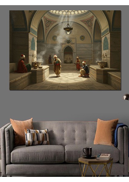 Osmanlıda Hamam Dekoratif Kanvas - Mdf Ahşap Tablo modelleri