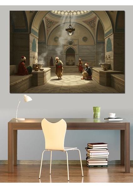 Osmanlıda Hamam Dekoratif Kanvas - Mdf Ahşap Tablo fırsatları