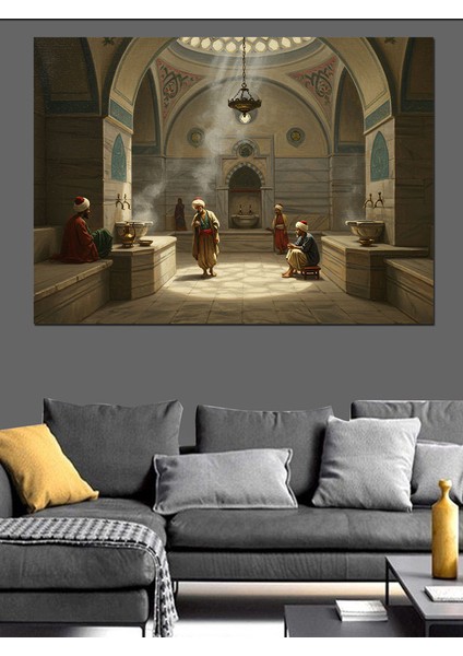 Osmanlıda Hamam Dekoratif Kanvas - Mdf Ahşap Tablo indirimleri
