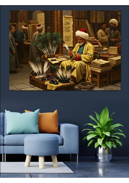 Osmanlıda Hattat Dekoratif Kanvas - Mdf Ahşap Tablo fiyatları