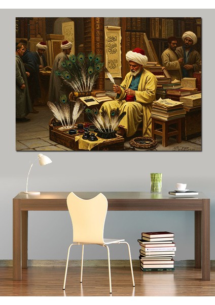 Osmanlıda Hattat Dekoratif Kanvas - Mdf Ahşap Tablo fırsatları