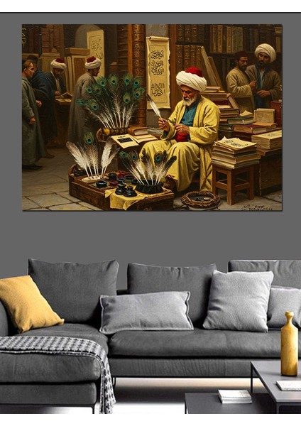 Osmanlıda Hattat Dekoratif Kanvas - Mdf Ahşap Tablo indirimleri