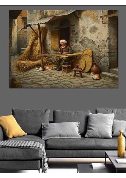 Osmanlıda Hasırcı Dekoratif Kanvas - Mdf Ahşap Tablo fiyatları