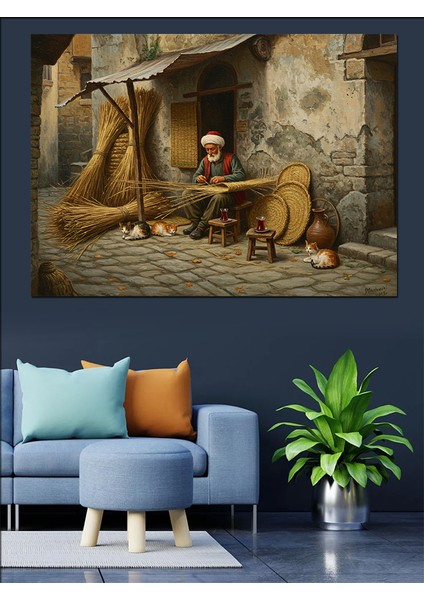 Osmanlıda Hasırcı Dekoratif Kanvas - Mdf Ahşap Tablo fırsatları