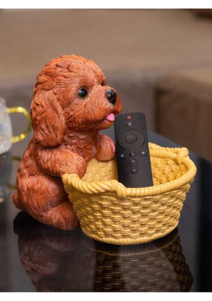 Yeni Sevimli Sepetli Köpekcik, Dekoratif Biblo, Kumandalık, Düzenleyici, Sunumluk fiyatları