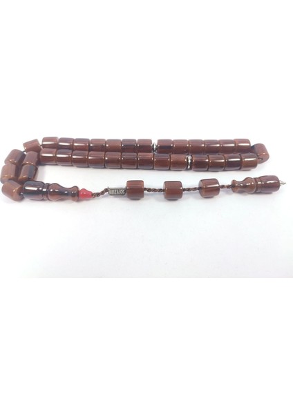 Zeyzun Usta Eseri Dik Damar (Imza Çivi Ara Pullar Gümüş) Sıkma Kehribar Sertifikalı 7497