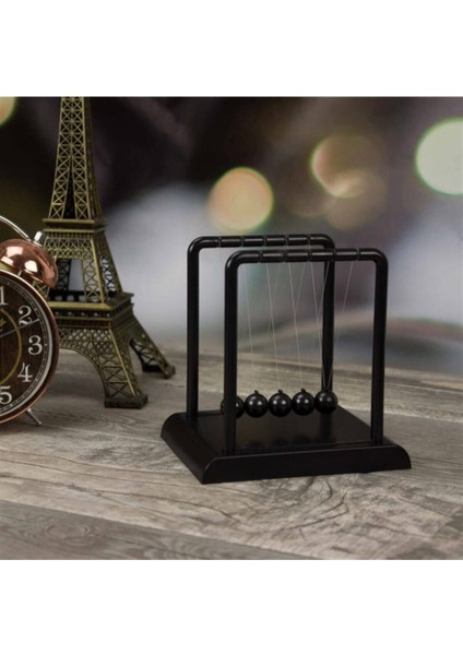 Masa Üstü Newton Denge Topları Orta Boy Mat Siyah