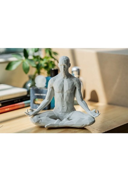 Meditasyon Heykeli - Gyan Mudra Meditasyon Figürü – Bilgelik ve Farkındalık Heykeli 15 cm
