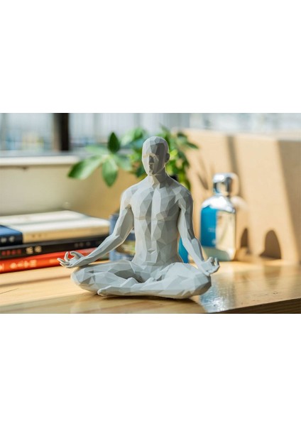Meditasyon Heykeli - Gyan Mudra Meditasyon Figürü – Bilgelik ve Farkındalık Heykeli 15 cm