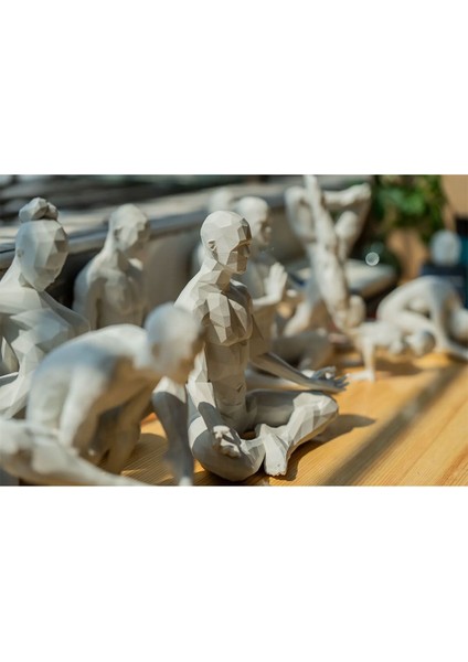 Meditasyon Heykeli - Gyan Mudra Meditasyon Figürü – Bilgelik ve Farkındalık Heykeli 15 cm