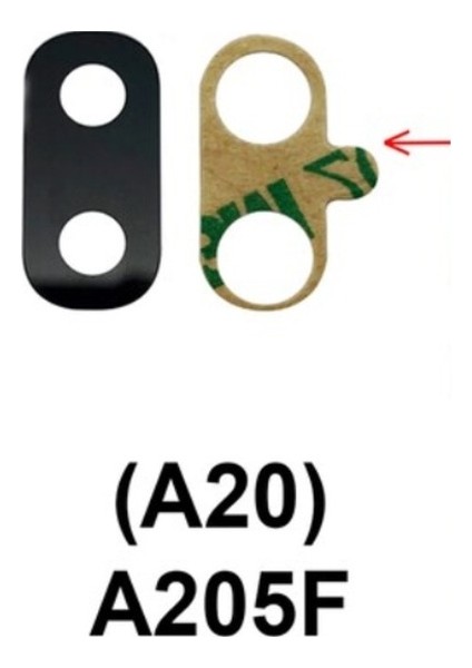 Samsung A20 (SM-A205) Uyumlu Kamera Camı Kamera Lensi