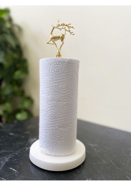 Doğal Mermer Havluluk Pirinç Geyik Detaylı Gold MRM0079 indirimleri