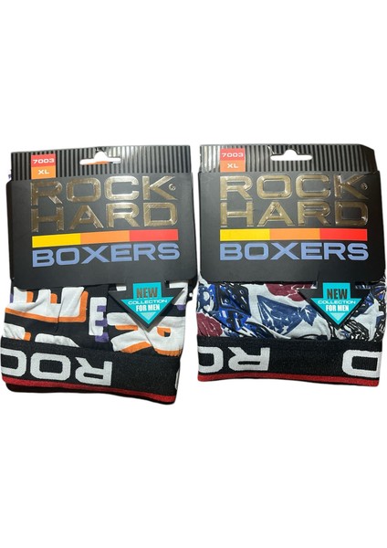 Rock Hard Desenli Erkek Boxer 2'li Paket