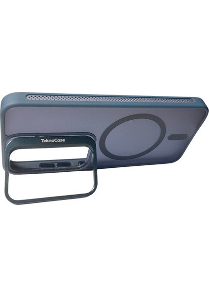 S24 Kılıf Magsafe Şarj Özellikli Standlı Protective Kapak – Lens Koruma