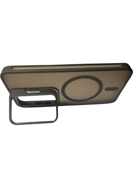 S24 Kılıf Magsafe Şarj Özellikli Standlı Protective Kapak – Lens Koruma