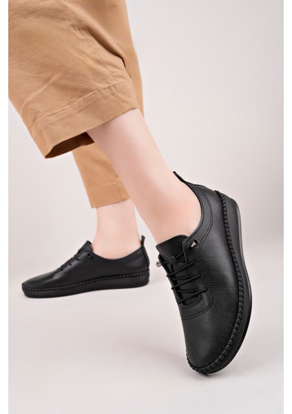 Hakiki Deri Akıllı Bağcıklı Kadın Casual Ayakkabı Ortopedik Günlük Spor Ayakkabı modelleri